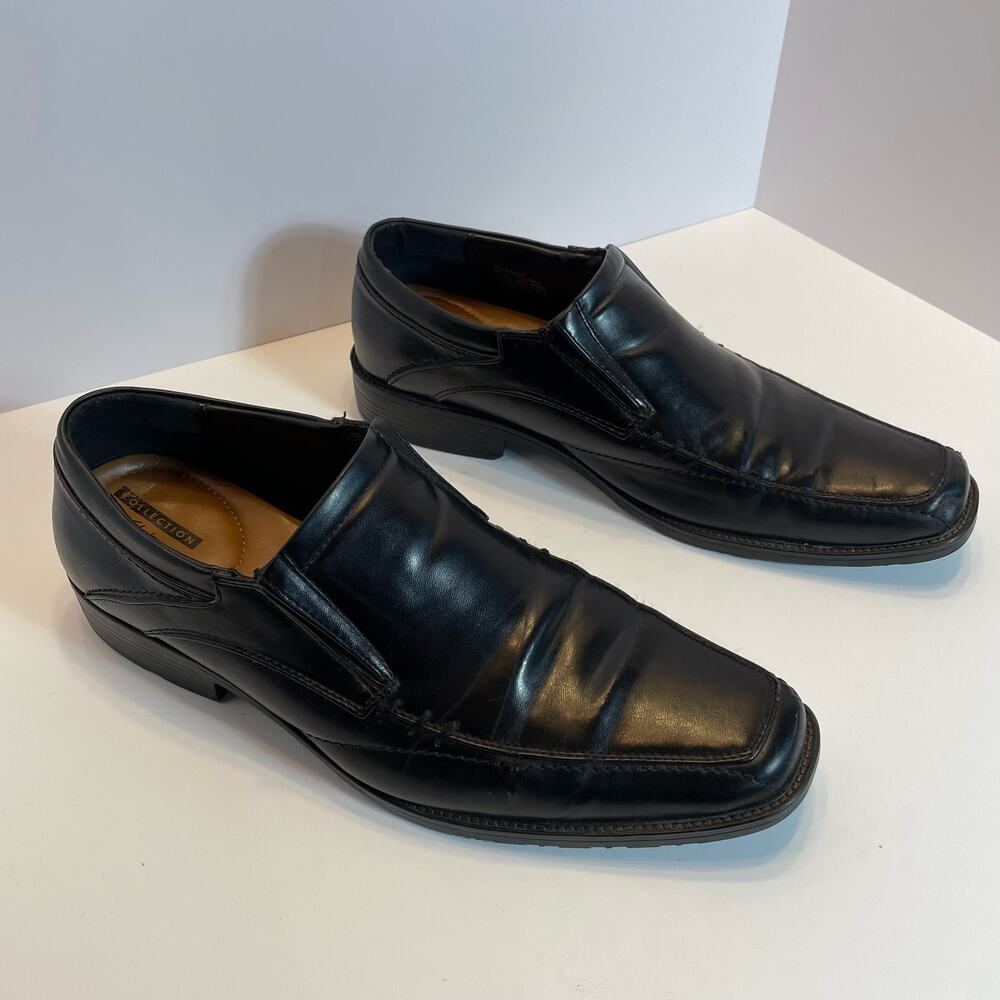 Kenneth Cole Reaction Men's Slick Back Loafers 10.5 M Black Slip On Casual